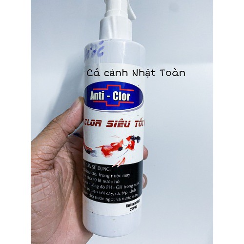 KHỬ CLO SIÊU TỐC ANTI CLOR CÁ XINH CHO BỂ CÁ CẢNH