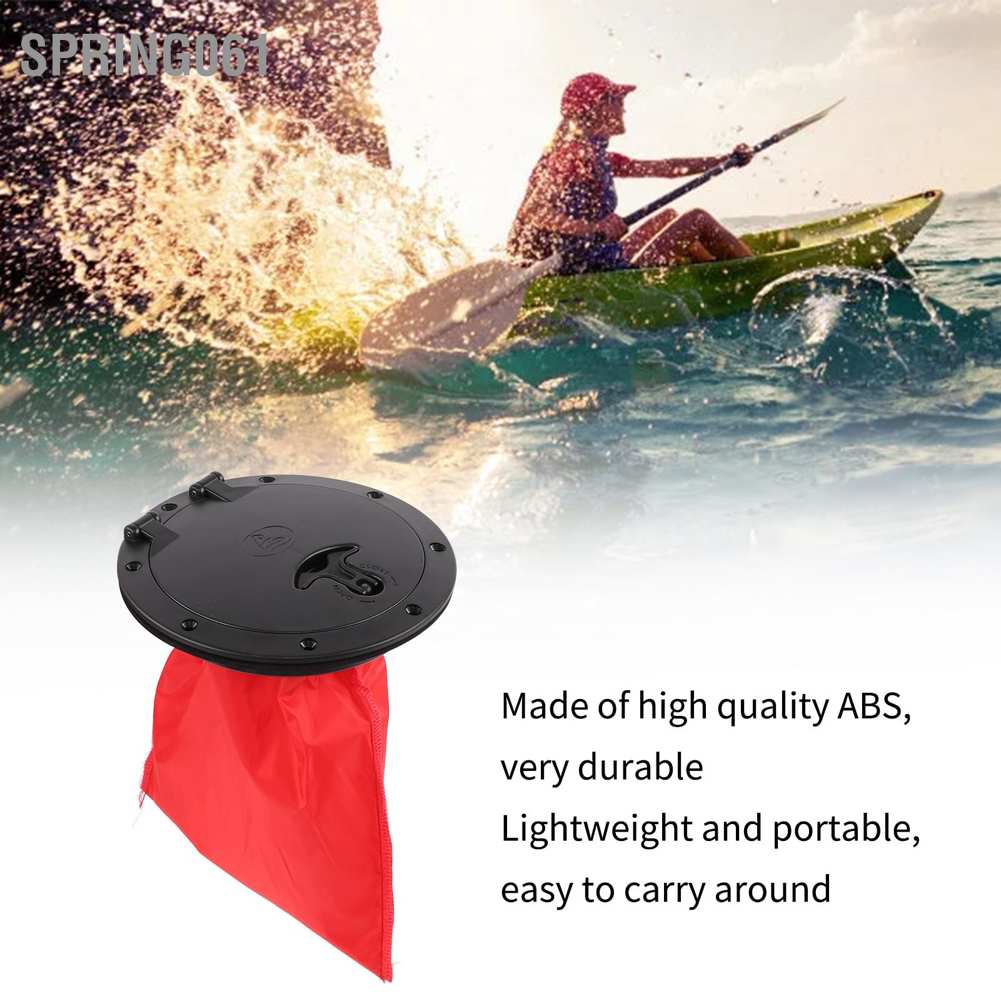 Spring061 Marine Hatch Cover Black Circular Detachable Inspection for Boat Kayaking Canoe