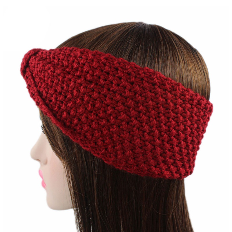 Băng Đô Dệt Kim Màu Trơn Giữ Ấm Tai Cho Nữ