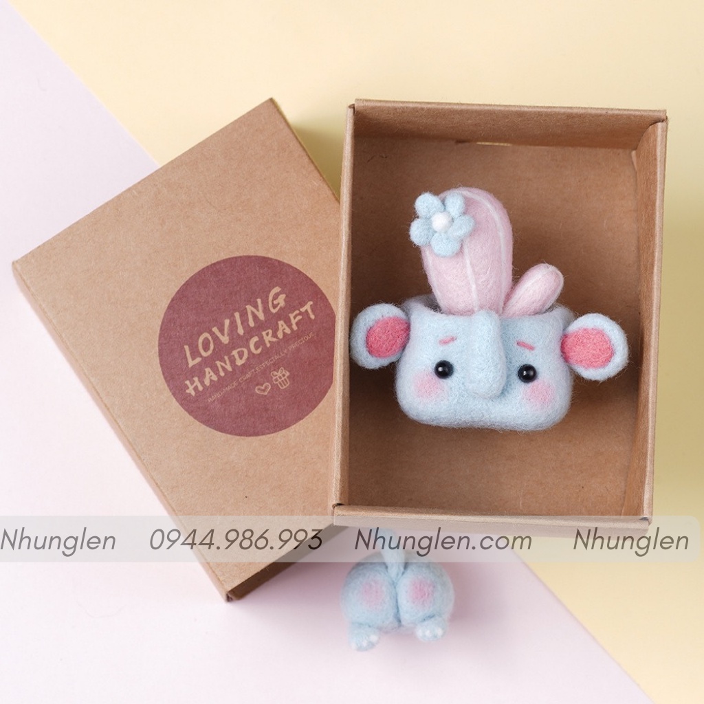 [NEW] Bộ len chọc Chậu Cây Thú Cưng 6 bé, có hướng dẫn, quà tặng handmade ý nghĩa - Needle felting Pet