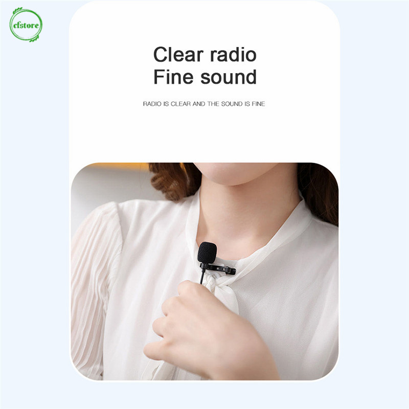 CF Type-C Mini Portable Microphone Condenser Clip-on Lapel Mic Wired Microphone for Phone for Laptop