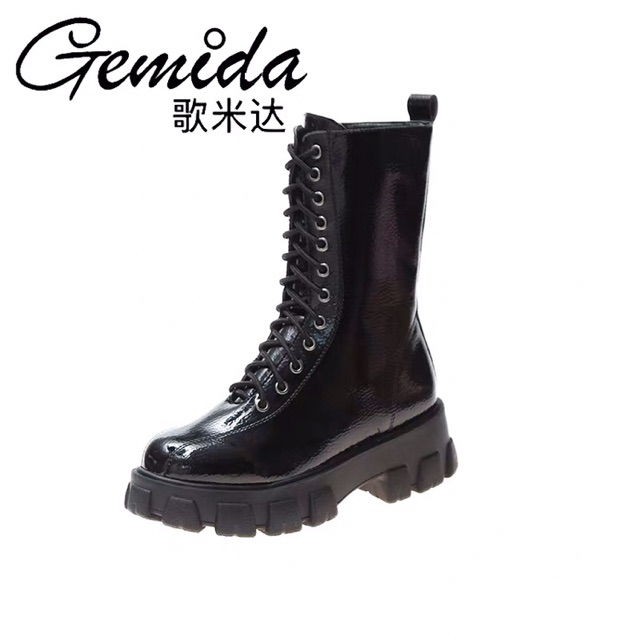 🔥Bốt Ulzzang cao cổ nữ độn đế khoá kéo cạnh thời thượng cá tính-2 ảnh thật cuối (G15) | BigBuy360 - bigbuy360.vn