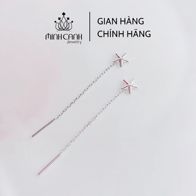 Bông Tai Bạc Ngôi Sao Dáng Dài - Minh Canh Jewelry
