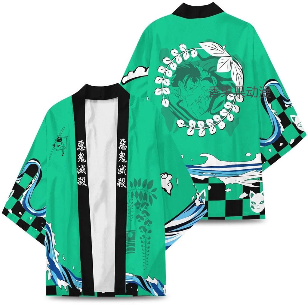 Áo Choàng Tắm Hóa Trang Nhân Vật Anime Demon Slayer Kamado Tanjirou Agatsuma Zenitsu