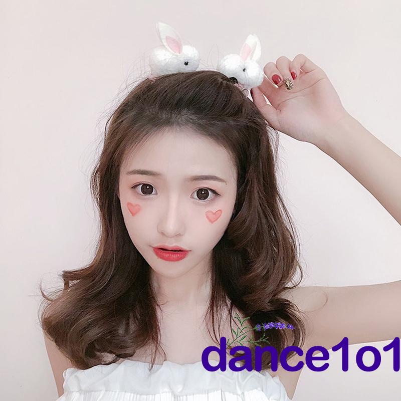 Kẹp tóc hình thỏ hoạt hình nhồi bông dễ thương cho nữ