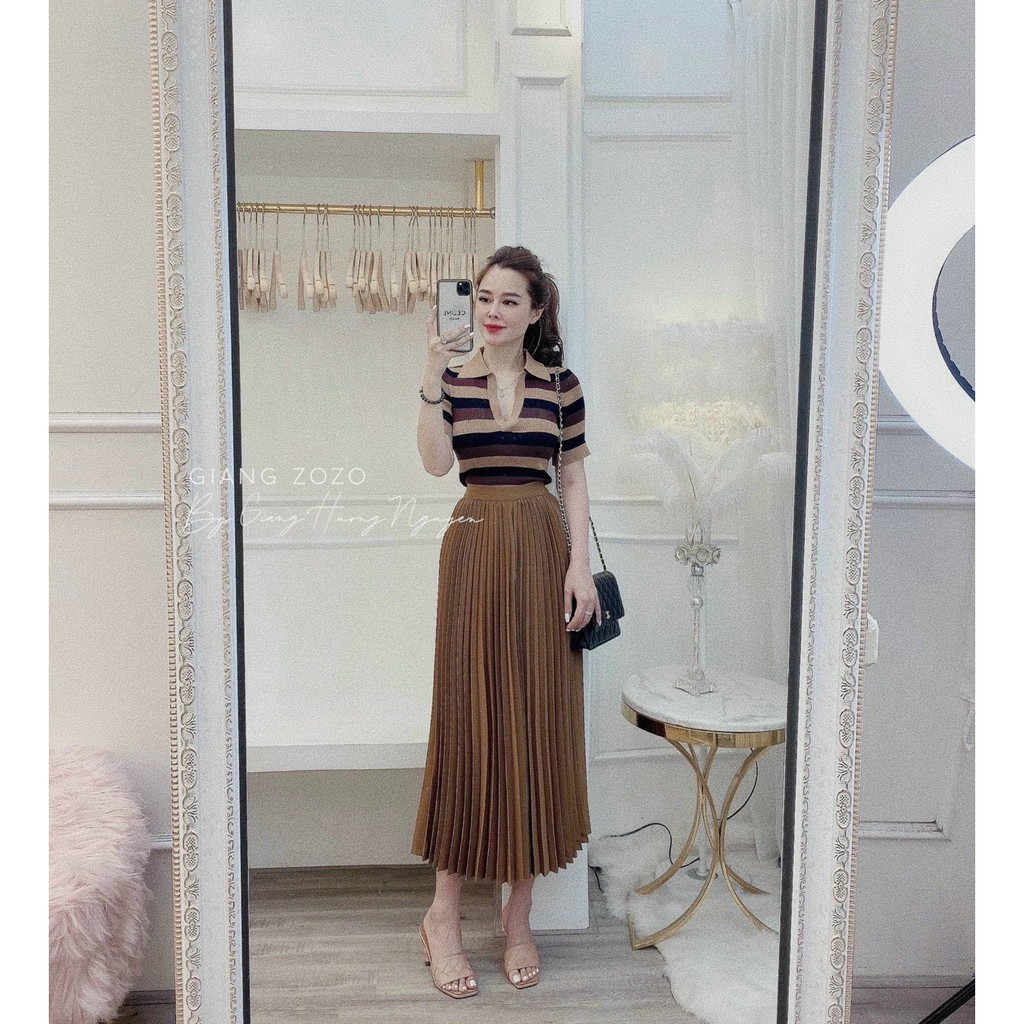 BÁN SỈ ÁO LEN KẺ CỔ ĐỨC 2 MÀU HÀNG QCCC NỮ AN57 | BigBuy360 - bigbuy360.vn