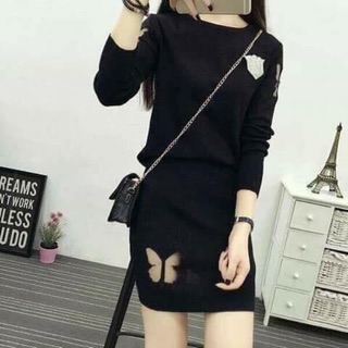Sét váy len cánh bướm
