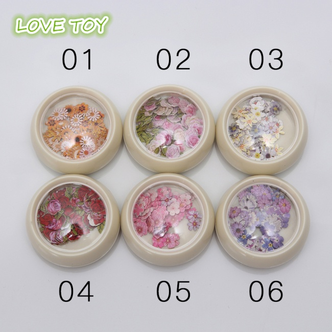 [Hàng mới về] Túi 50 phụ kiện hoa giấy để trang trí móng tay nghệ thuật