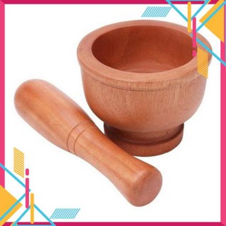 [GiáƯuĐãi] Bộ chày cối gỗ (nhỏ - lớn)