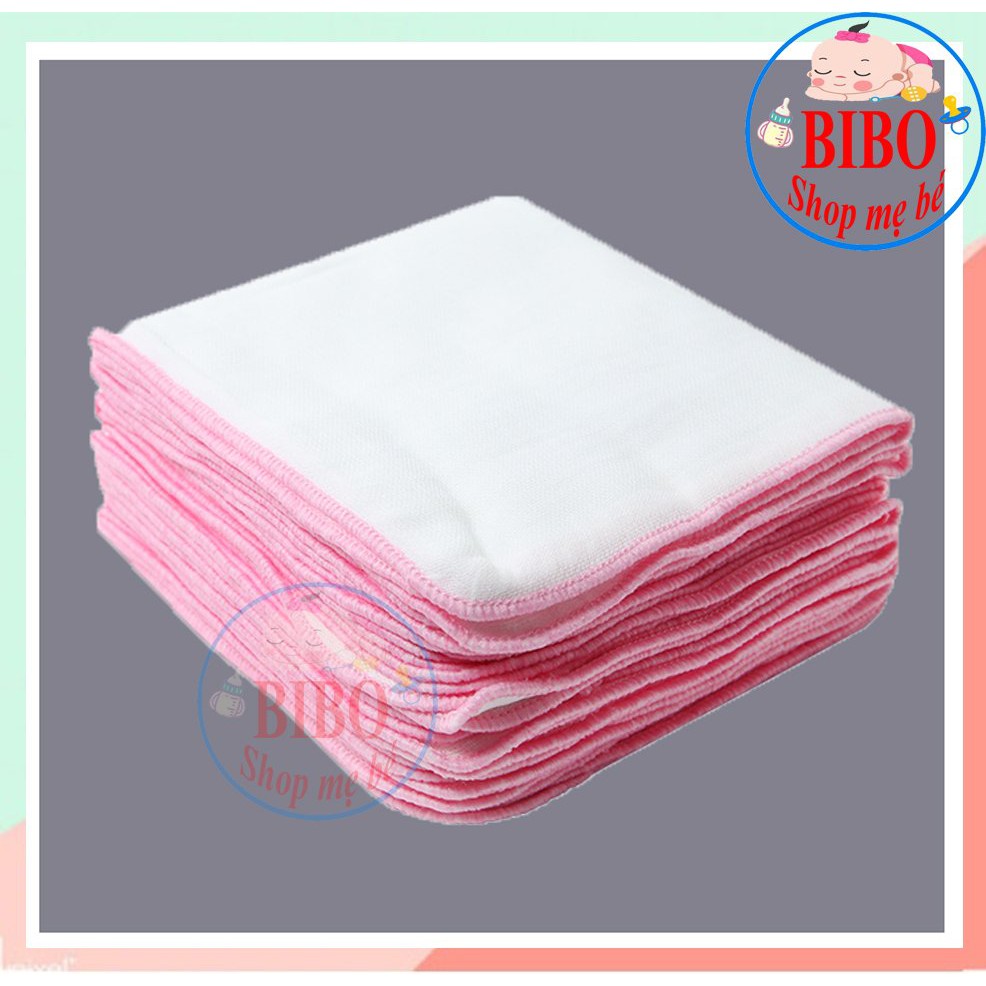 (Khăn dày) Khăn Xô Cho Bé Sơ Sinh, Khăn Sữa Nhật 5 Lớp 100% Cotton Tự Nhiên Set 10c