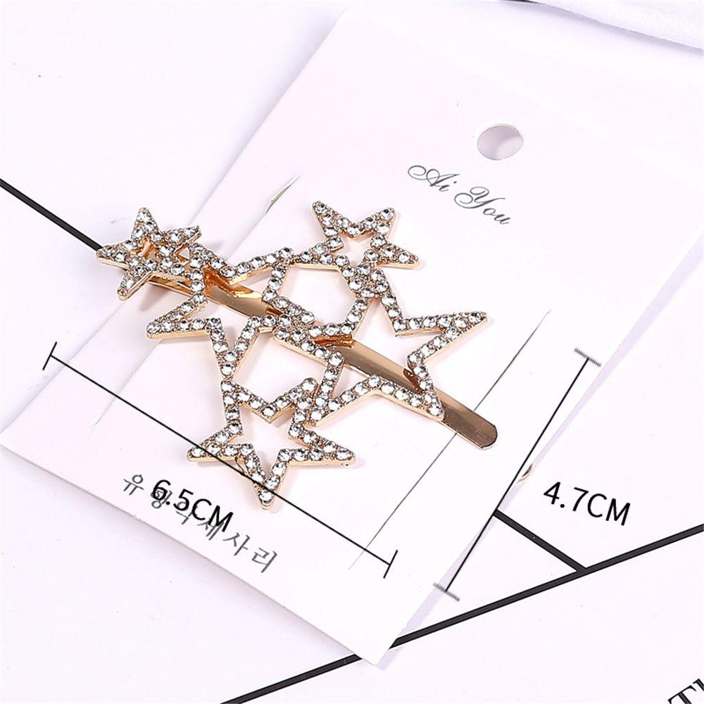 Kẹp Tóc Hình Ngôi Sao Năm Cánh Đính Đá Lấp Lánh Thời Trang Hàn Quốc