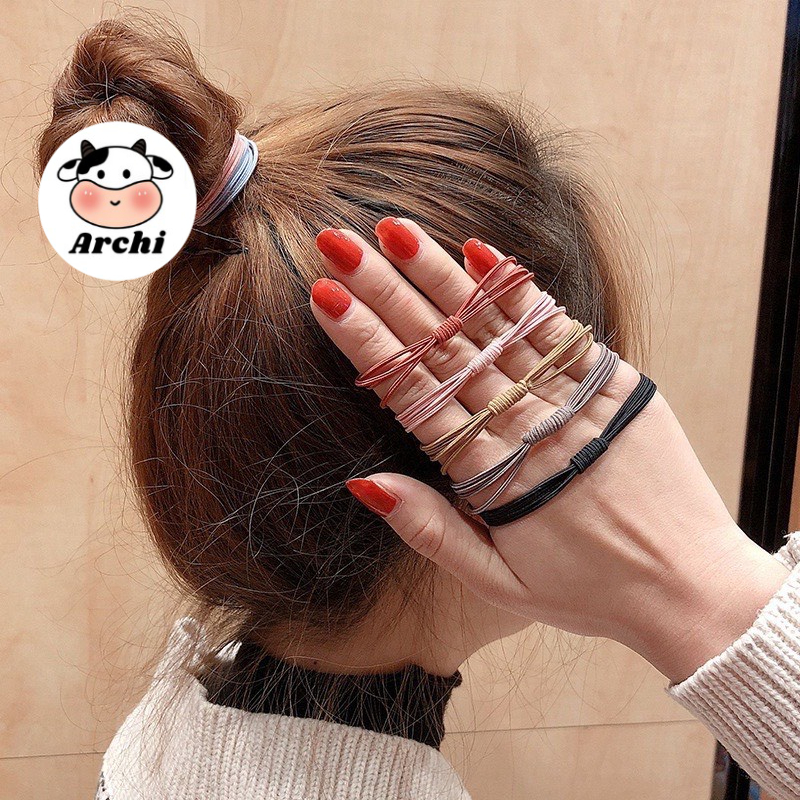 Dây buộc tóc, chun buộc tóc 3 sợi siêu bền,siêu đẹp, mua càng nhiều càng rẻ