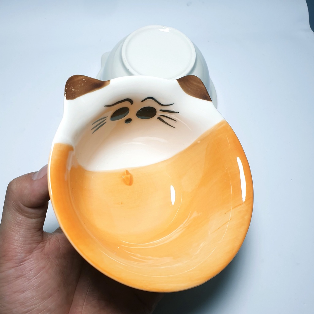 Bát Ăn Dặm Cho Bé Hình Mèo Ngộ Nghĩnh Yoota Baby Chất Liệu Gốm Sứ Cao Cấp