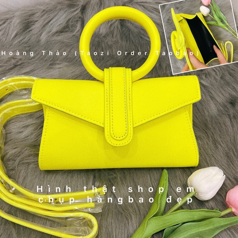 Túi đeo chéo quai xách tròn nắp gặp màu neon siêu đẹp ♥️