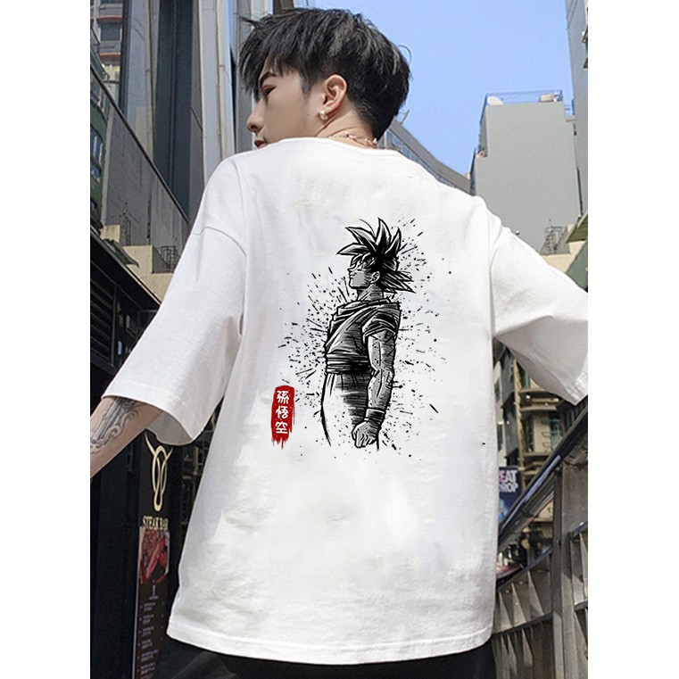 Áo thun unisex form rộng tay lỡ vải dày mịn phong cách Nhật Bản BST 21