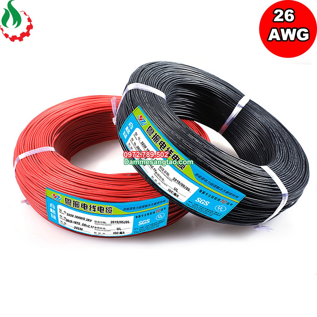 Cuộn dây điện 26AWG cao cấp tiêu chuẩn 1007