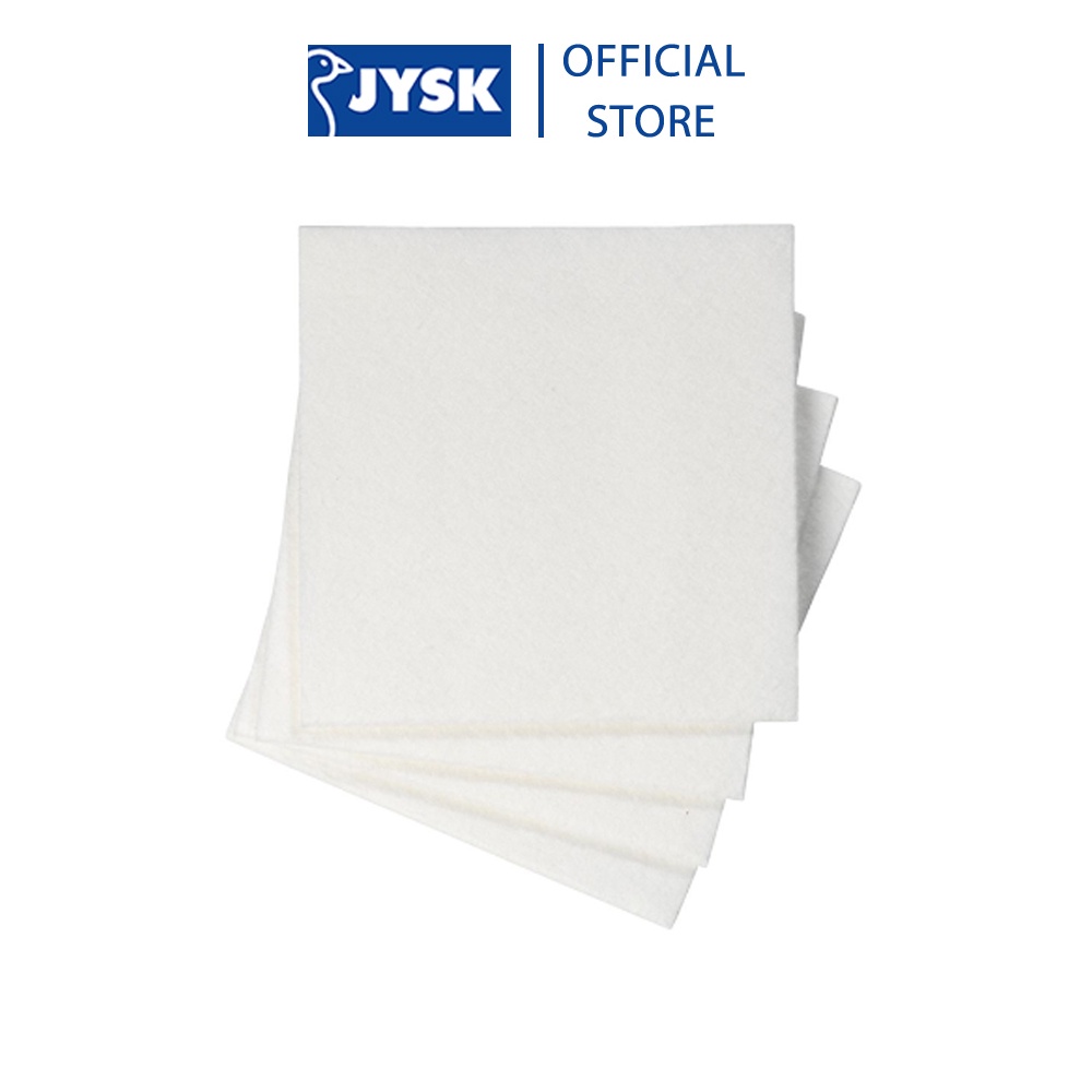 Bộ 4 khăn lau chén | JYSK Ingvi | viscose | trắng | R38cmxD38cm