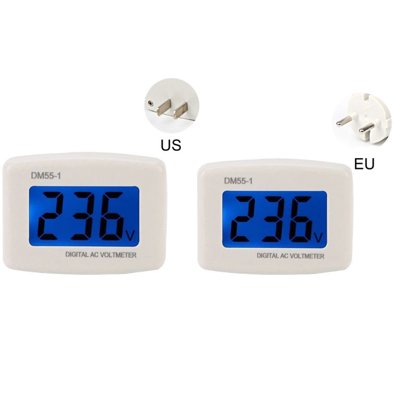 Đồng hồ đo điện áp kỹ thuật số DM55-1 AC 80-300V tích hợp màn hình LCD tiện dụng
