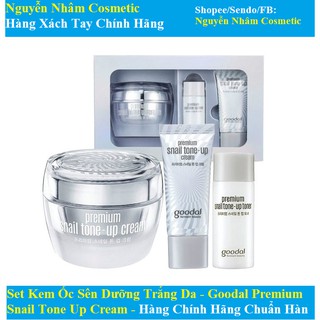 [Auth] SET KEM ỐC SÊN HÀN QUỐC GOODAL PREMIUM SNAIL TONER UP CREAM (Bill)
