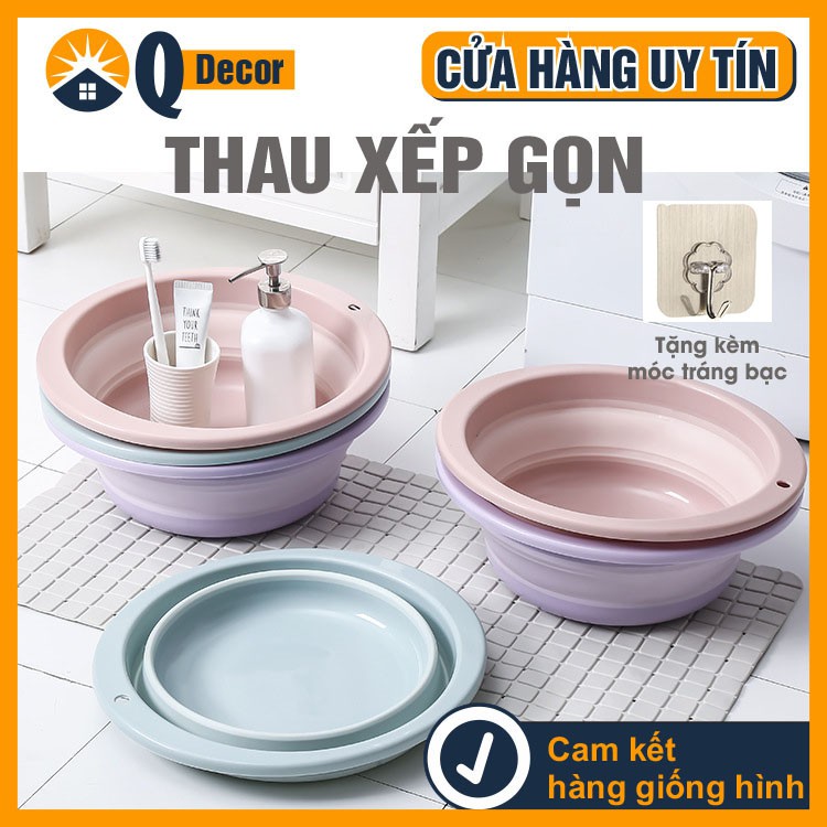 Thau nhựa xếp gọn tiện lợi loại to 35.5cm