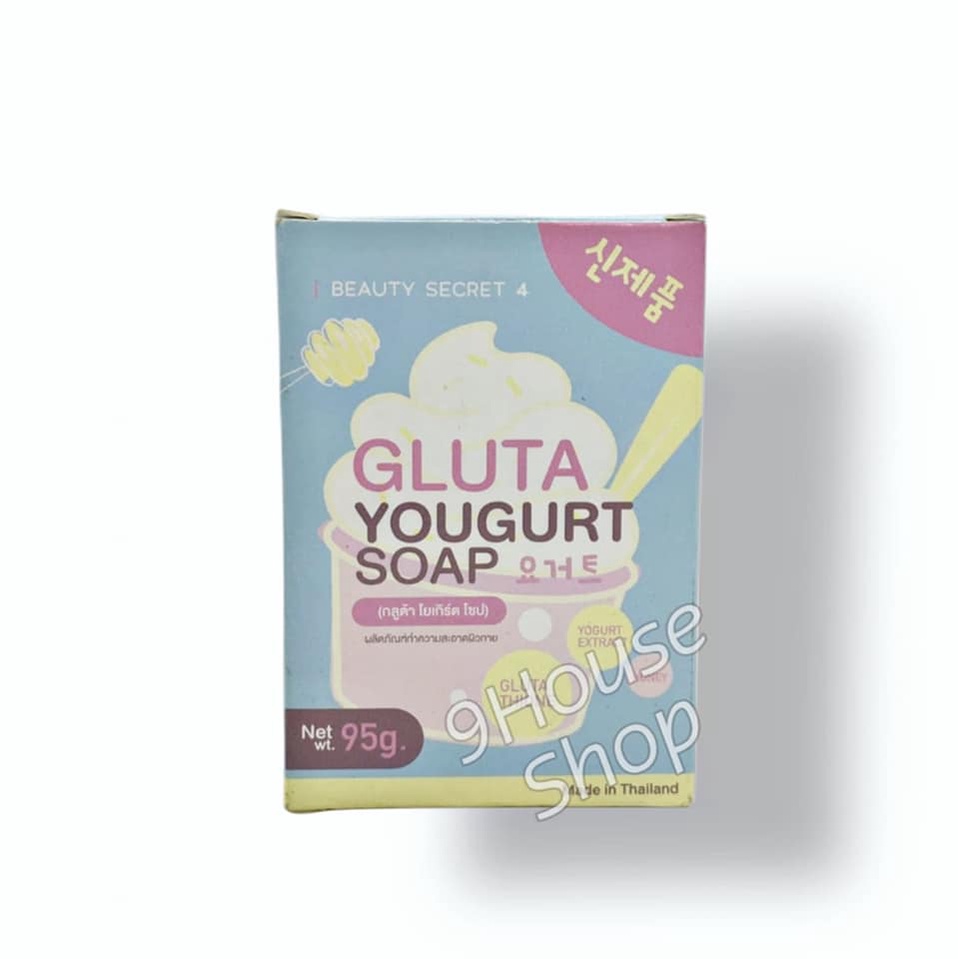 01 Xà Phòng Sữa Chua Sáng Da Dưỡng Ẩm Gluta Yougurt Beauty Secret (Mặt &amp; Body) Thái Lan 95gram