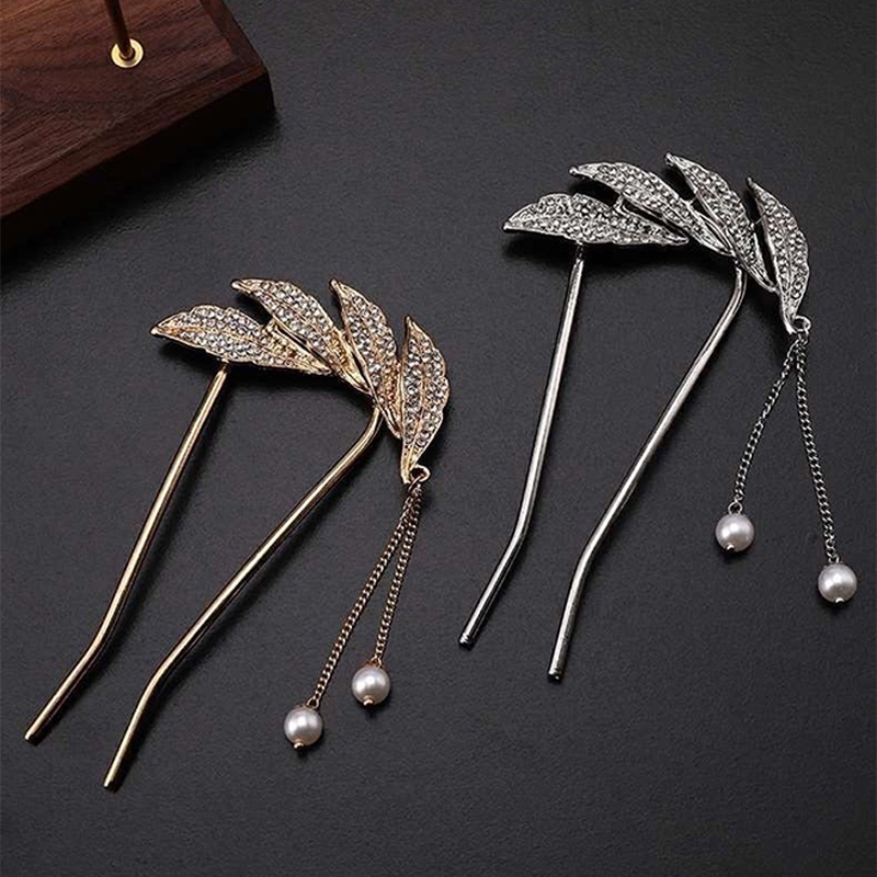 Trâm Cài Tóc Chữ U Đính Lông Vũ Tua Rua Thời Trang Cho Nữ