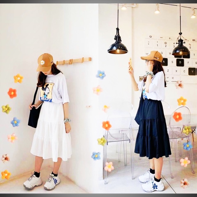 CHÂN VÁY DÀI XOÈ TẦNG XINH 🎋🎋 | BigBuy360 - bigbuy360.vn