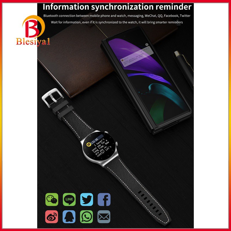 [BLESIYA1] Sports Men Smartwatch Waterproof Bluetooth Call Calorie Counter Pedometer