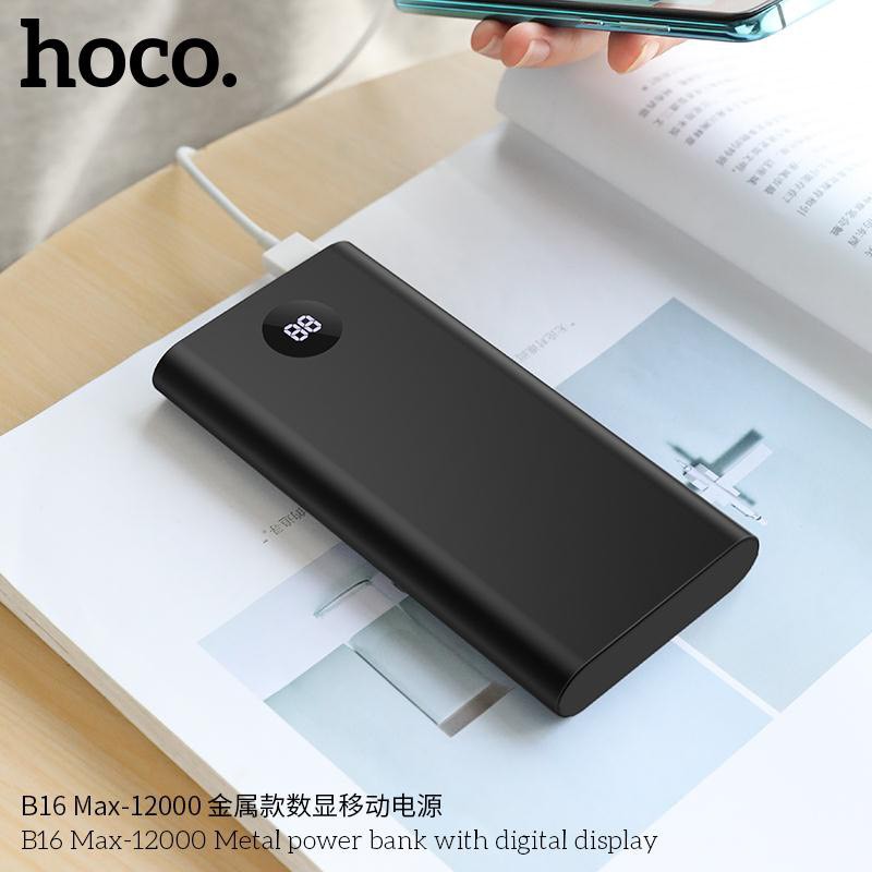 Pin Sạc Dự Phòng Hoco B16 Max 12000mAh Lõi Pin Polymer - Hàng Chính Hãng Hoco