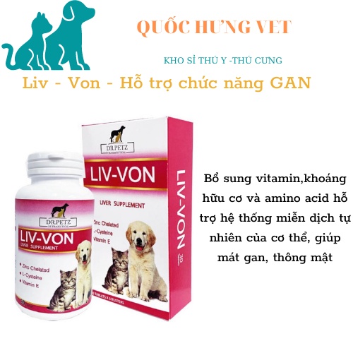 Bổ gan cho chó mèo Dr. petz Liv-von 1 viên - QUỐC HƯNG VET