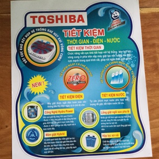 Tem dán máy giặt Toshiba mẫu 2