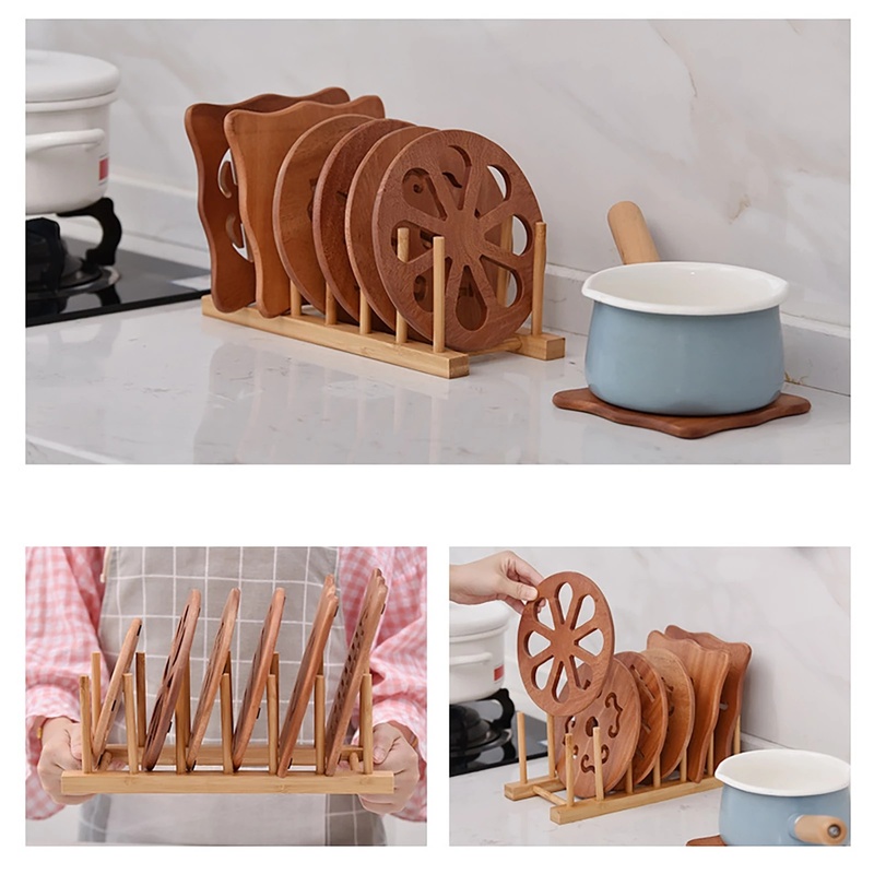 Kitchen Wooden Tableware Drainer/ Multifunction Book Magazine Display Stand Holder/ DIY Drainer Wooden Plate Rack/ Dinnerware Storage Organizer Home Decoration