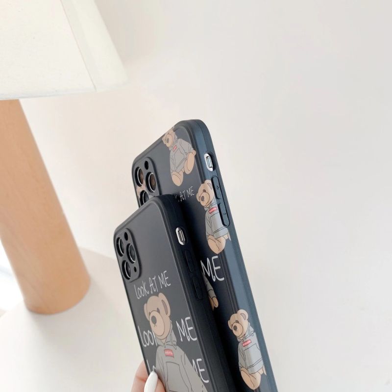 Ốp điện thoại IMD silicon mềm hình gấu cho IPhone 11 pro Max X XS XR XSMAX SE 2020 7 8 Plus | BigBuy360 - bigbuy360.vn
