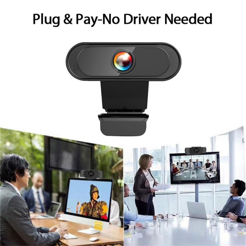Webcam độ nét cao 1080P 720P, mini di động, micrô tích hợp, thích hợp cho việc sử dụng máy tính, video hội nghị và bảo