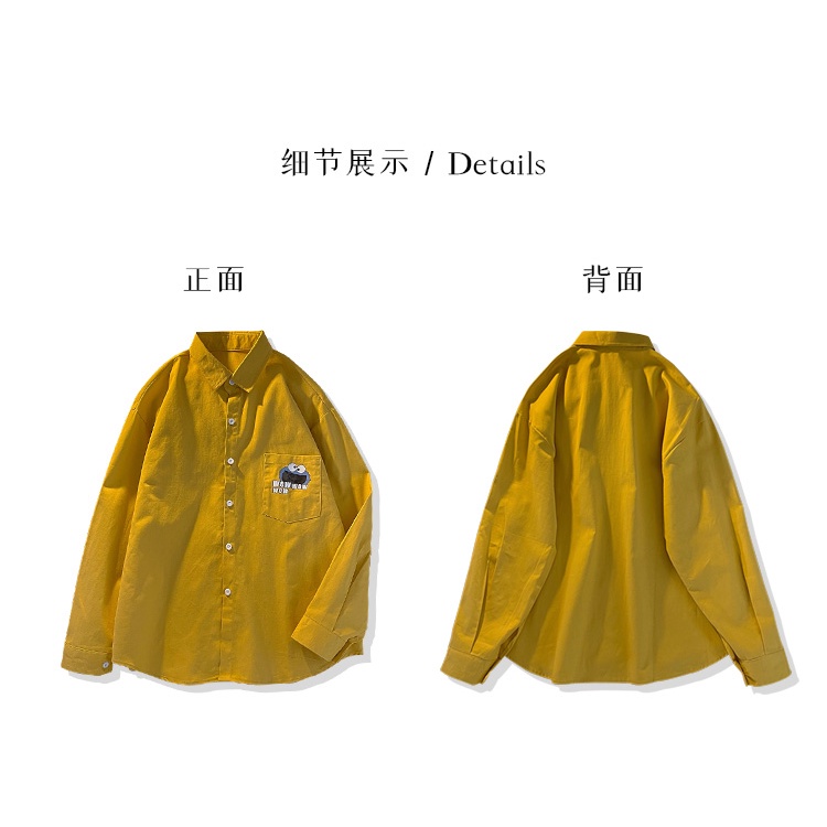 Áo sơ mi tay dài màu sắc retro phong cách thời trang dành cho nữ