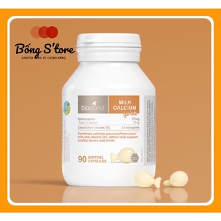 Viên Uống Canxi cho bé Canxi Milk Bioisland 90 viên - chuẩn Úc