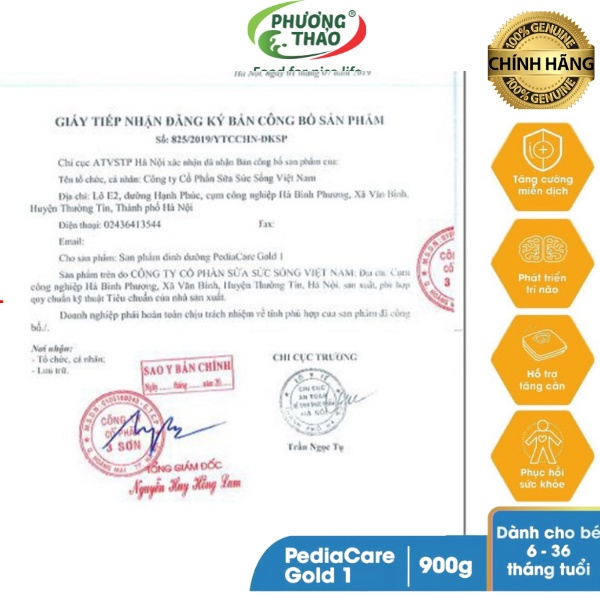 [LẺ GIÁ SỈ] Sữa Pediacare Gold 1 900g (PEDIA CARE) Date T9.2023