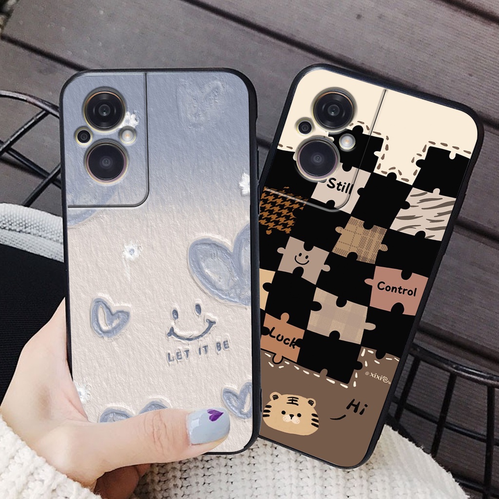 Ốp lưng Oppo RENO 8Z 5G - Bảo vệ camera in hình cao cấp mẫu kẻ caro,mikenbe@r siêu hot