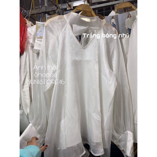 đọcmô tả)Áo voan tơ bồng ulzzang bánh bèo tiểu thư đính ngọc tay phồng nơ mặc được 2 kiểu - Áo dấu quần voan kiếng 2 lớp | BigBuy360 - bigbuy360.vn