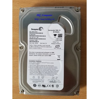 Ổ CỨNG MÁY TÍNH BÀN 80GB ĐÃ CÀI WIN