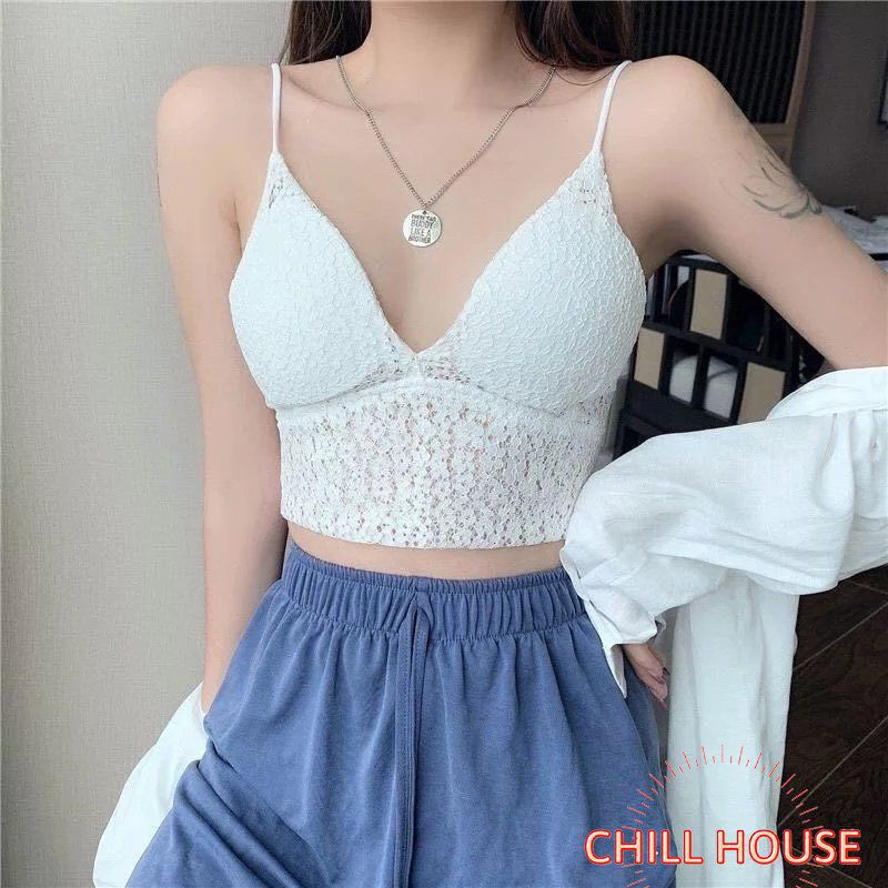 MỚI*Áo bra ren hai dây mảnh hoa nhí chun lưng nhẹ nhàng sexy B 609 - CHILLHOUSE