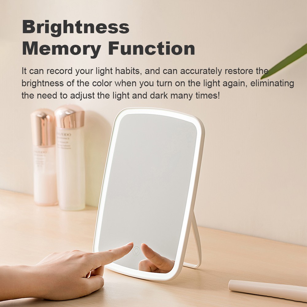 Gương trang điểm Xiaomi Youpin Jordan &amp; Judy có đèn LED cảm ứng HD 3 màu tiện dụng