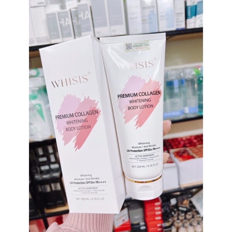 Kem Body Trắng Da Whisis Chống Nắng Premium Collagen Whitening Body Lotion 200ml Giá Sỉ