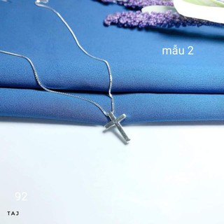 Dây chuyền mặt thánh giá mẫu đơn giản_bạc ta
