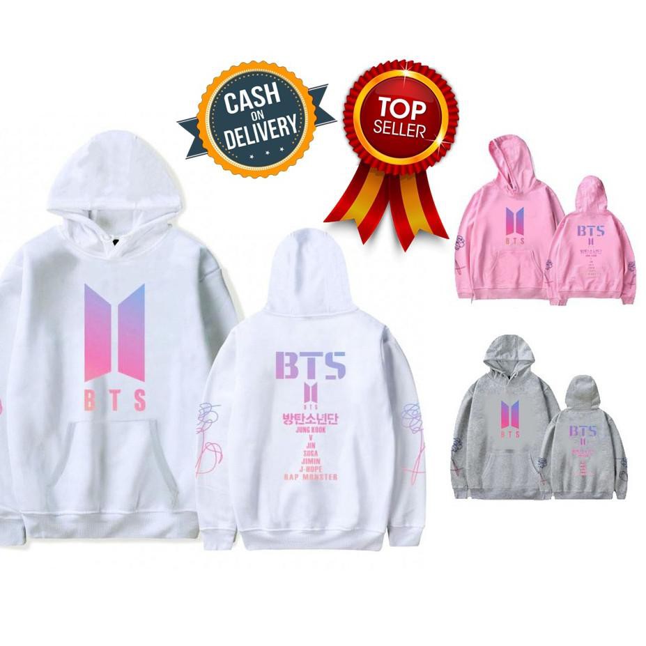 Áo Khoác Hoodie In Hình Các Nhân Vật Bt21 Jungkook Jimin Jhope V Jin Suga Gradation