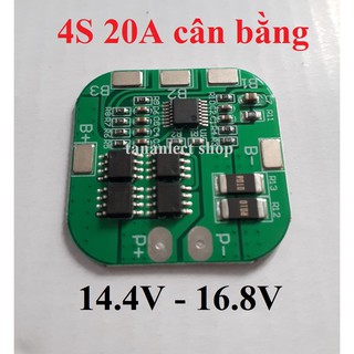 Mạch bảo vệ pin Li-ion 4S 14.4V - 20A, có cân bằng cell.