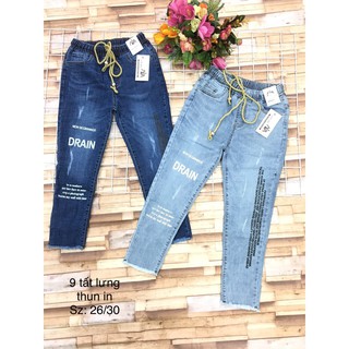 Quần jeans nữ baggy lưng thun L103
