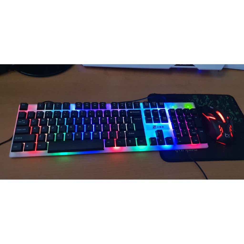 Bộ Bàn Phím Chuột giả cơ LED 7 Màu Q300 , Phím nhậy , độ nhẩy cao , Bảo hành 12 Tháng 1 đổi 1 , Tặng bàn di chuột | BigBuy360 - bigbuy360.vn