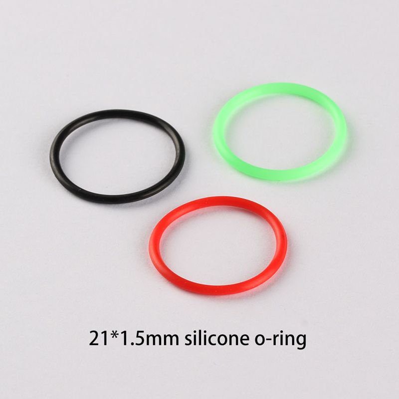 Vòng Đệm silicone Chữ O Màu Đen / Xanh Lá / Đỏ 21 * 1.5mm Cho Đèn Pin Convoy S2 / S2 + / S3 / S8 / M1 / M2 / C8