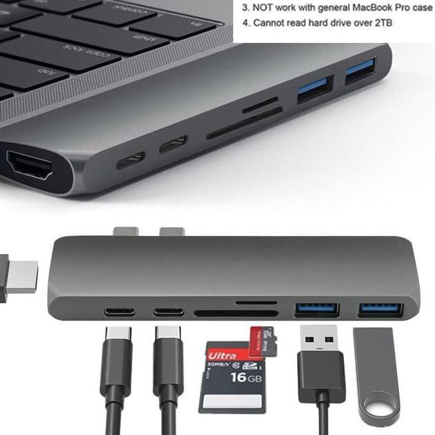Đầu Chuyển Đổi 7 Trong 1 HDMI OTG microsd 2017 2018 2019 2020 Cho Macbook Pro Air